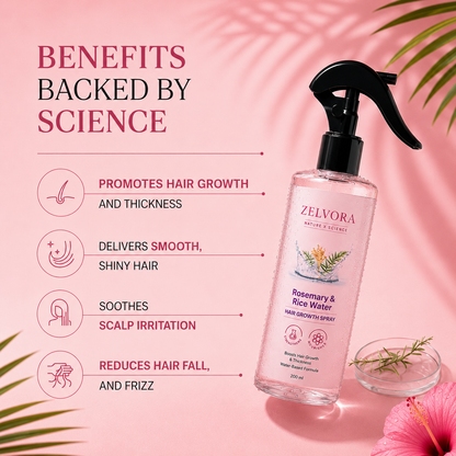 ZELVORA™ Rosemary & Rice Water Hair Growth Spray