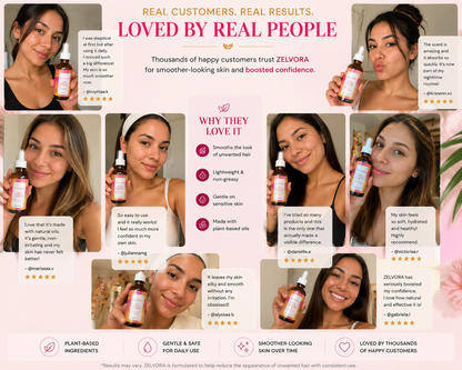 ZELVORA™ SmoothSkin Hair Reduction Oil