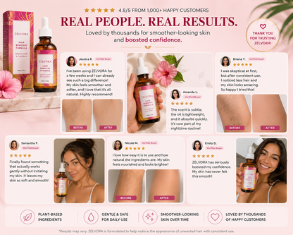 ZELVORA™ SmoothSkin Hair Reduction Oil
