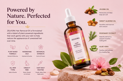 ZELVORA™ SmoothSkin Hair Reduction Oil