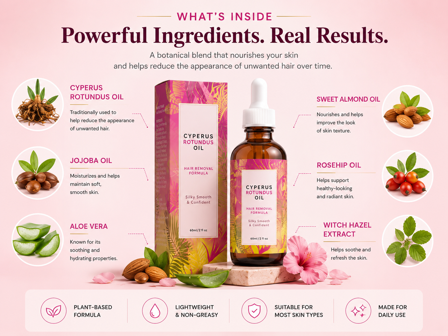 ZELVORA™ SmoothSkin Hair Reduction Oil